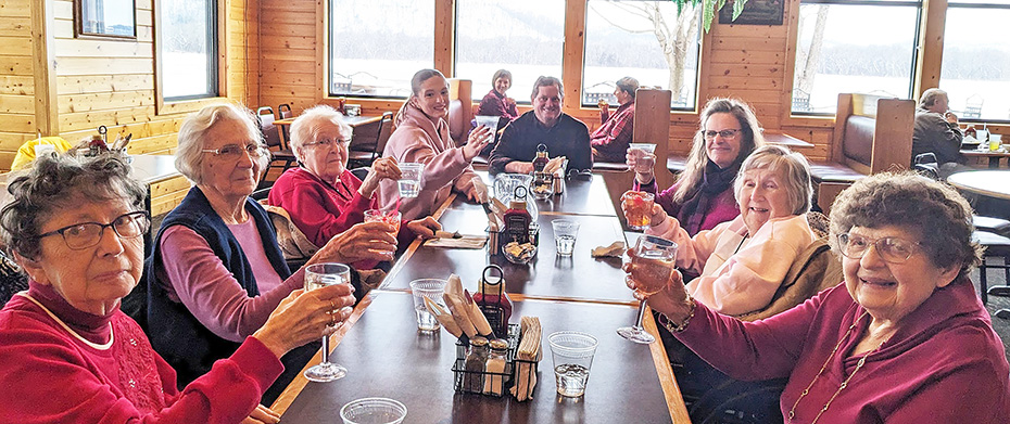 Meadows folks had a lovely Valentine's Day lunch at Wisconsin Riverside Resort
